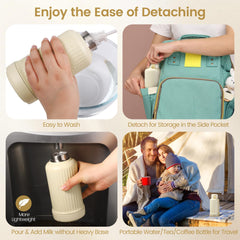 CapyBud bottle warmer with 17oz capacity ready for daily use