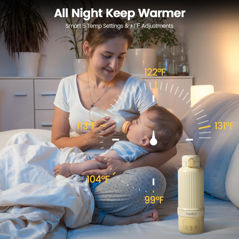 CapyBud bottle warmer pasteurization function in action