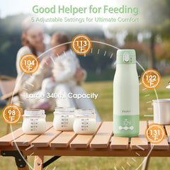 CapyBud warms liquids rapidly in just 3 minutes for hungry babies.