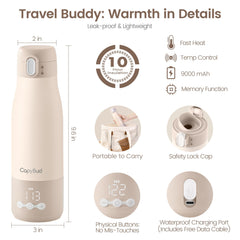 CapyBud keeps milk warm using the Keep Warm mode after heating