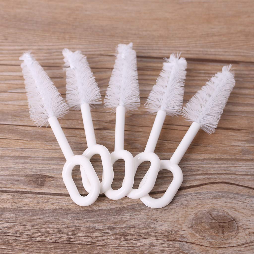 Caralin nipple brush in action demonstrating gentle, targeted cleaning.