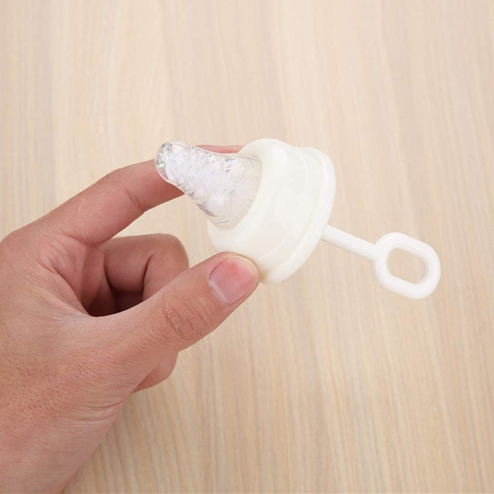Caralin nipple brush compact size fits standard nipples comfortably.