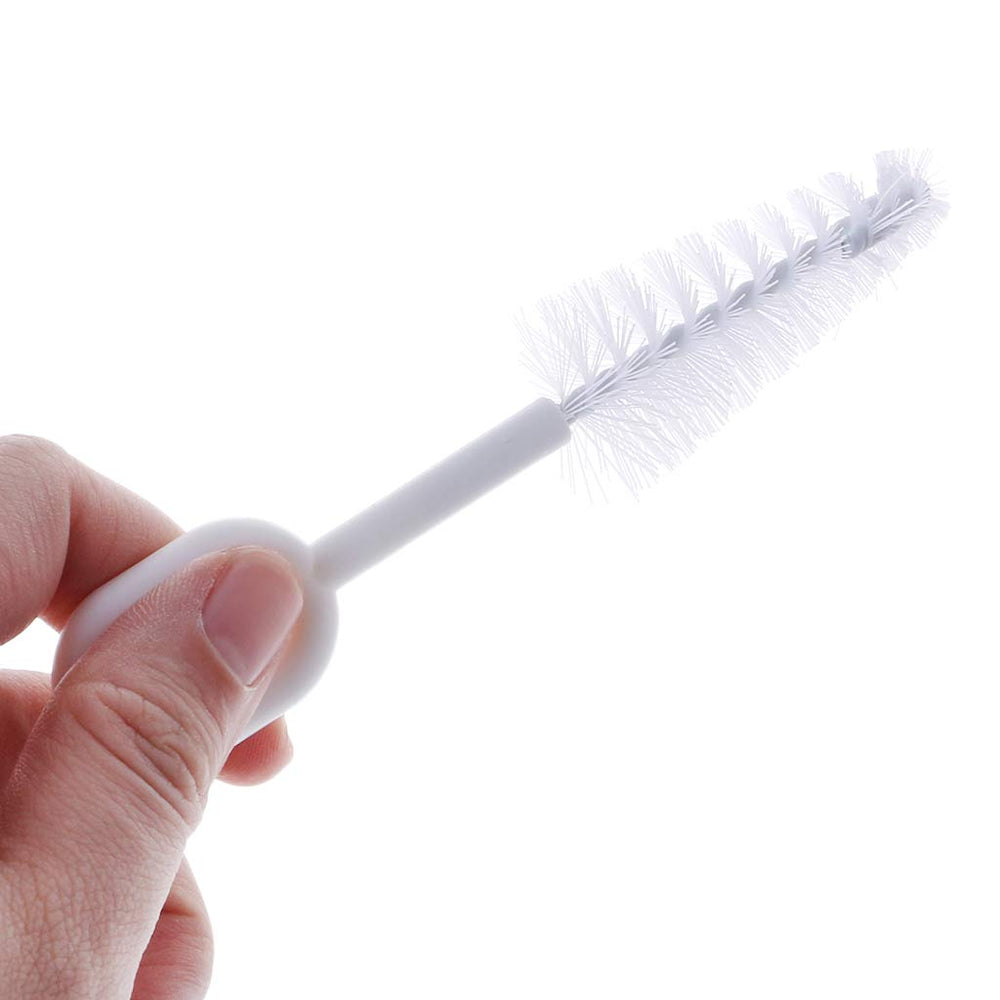 Caralin nipple brush on its hoop for convenient storage.