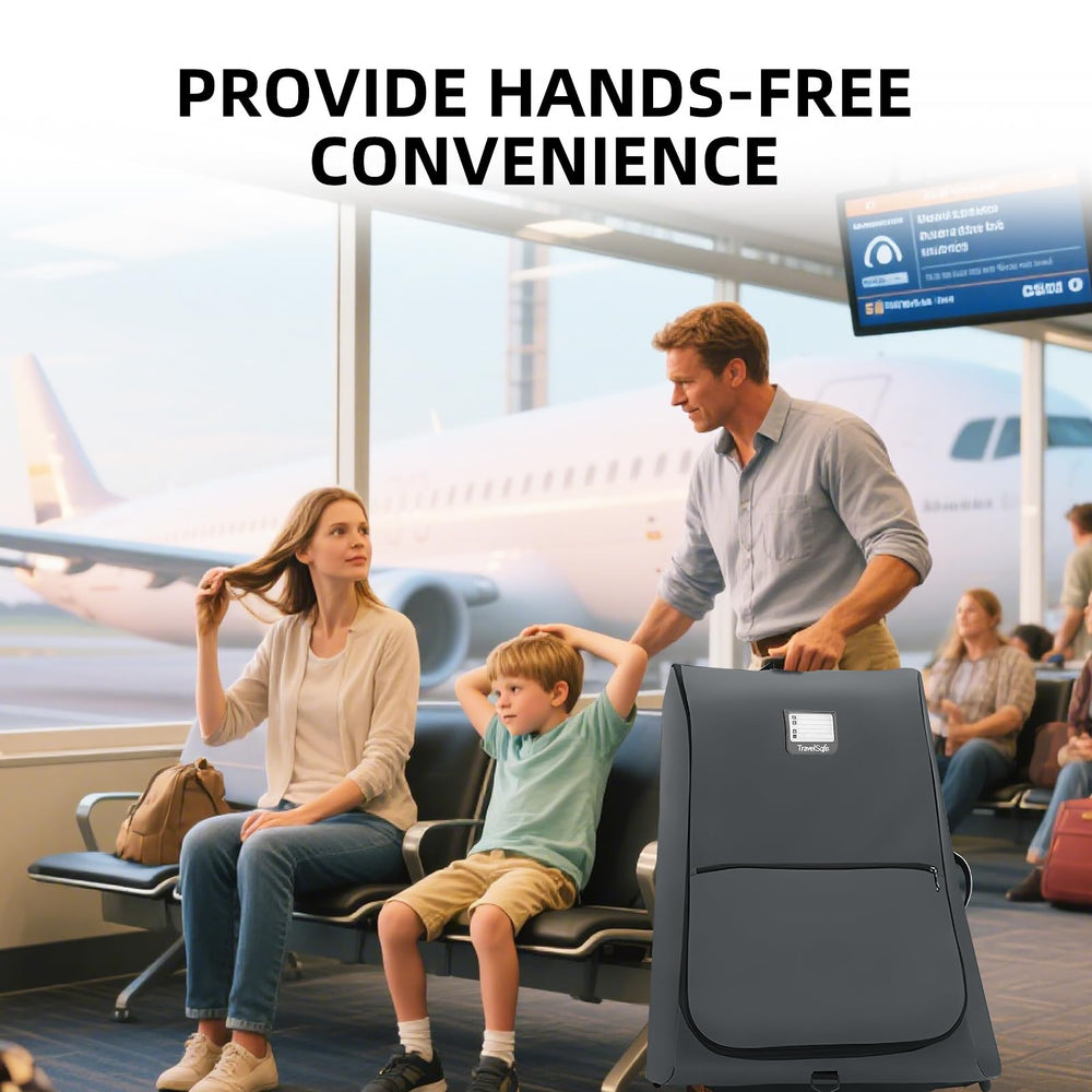 Carambola stroller bag folded-compact fits in overhead bins.