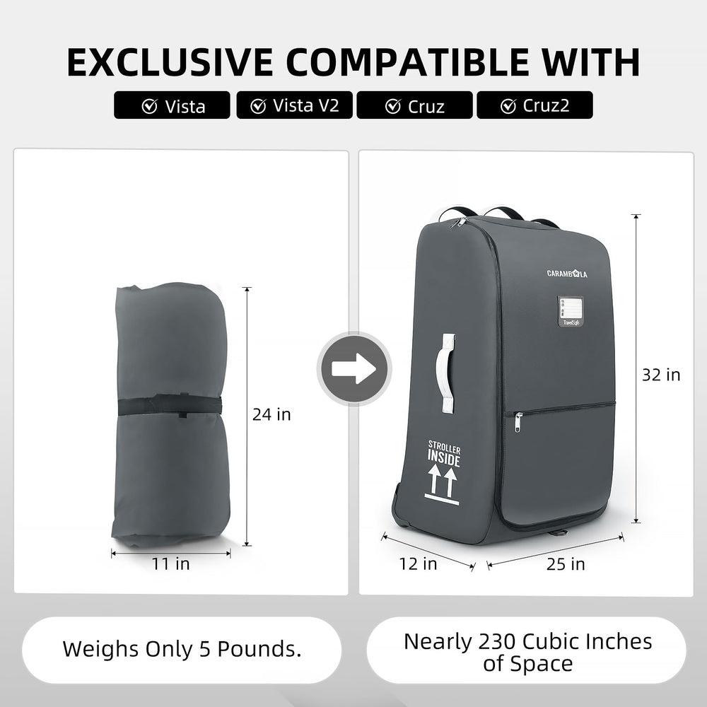 Carambola stroller bag for UPPAbaby Cruz keeps gear organized and gate-ready.