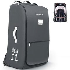 Carambola stroller bag fits UPPAbaby Vista securely, protecting its handlebars and wheels.