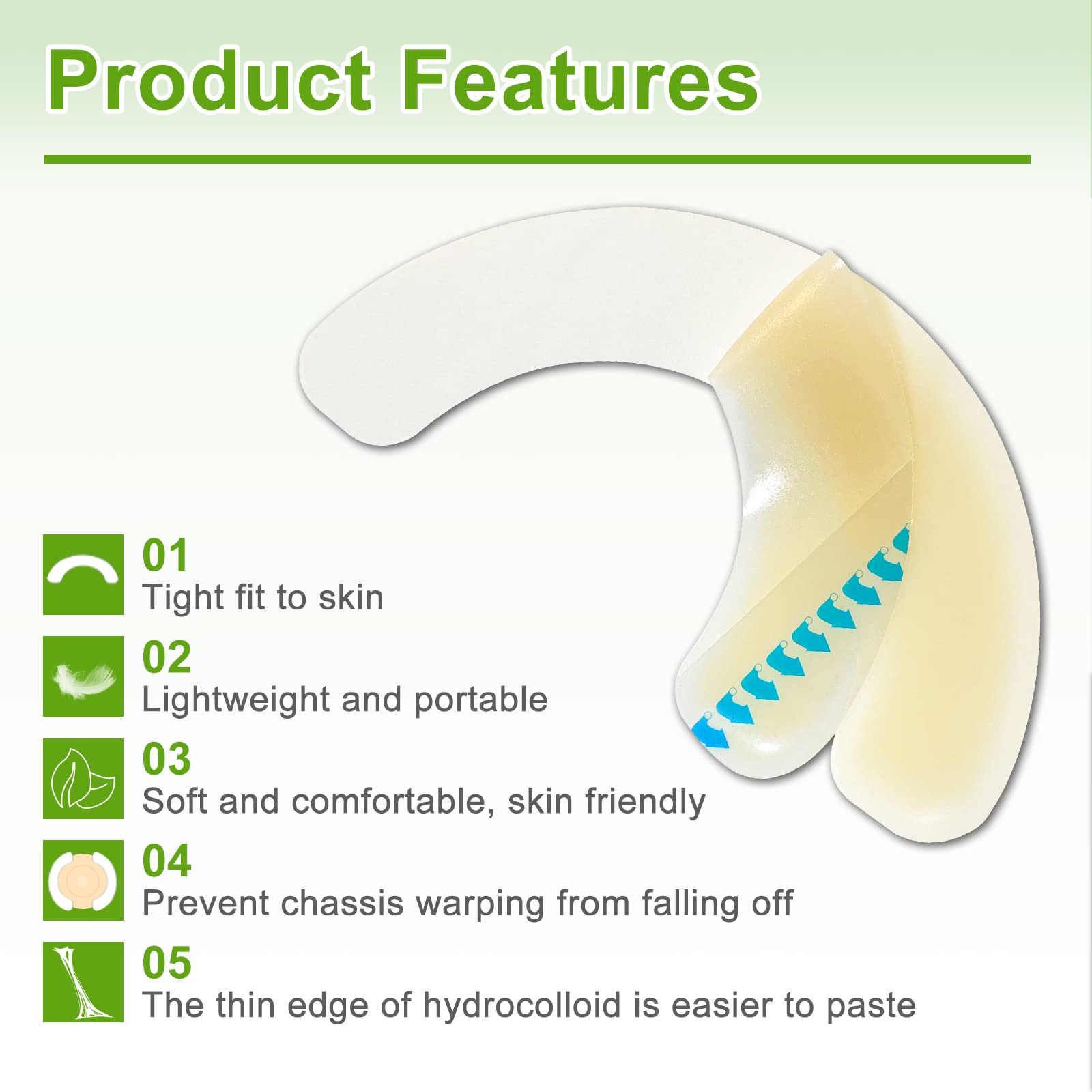 CARBOU ostomy barrier strips soft adhesion minimizes skin irritation during daily wear.