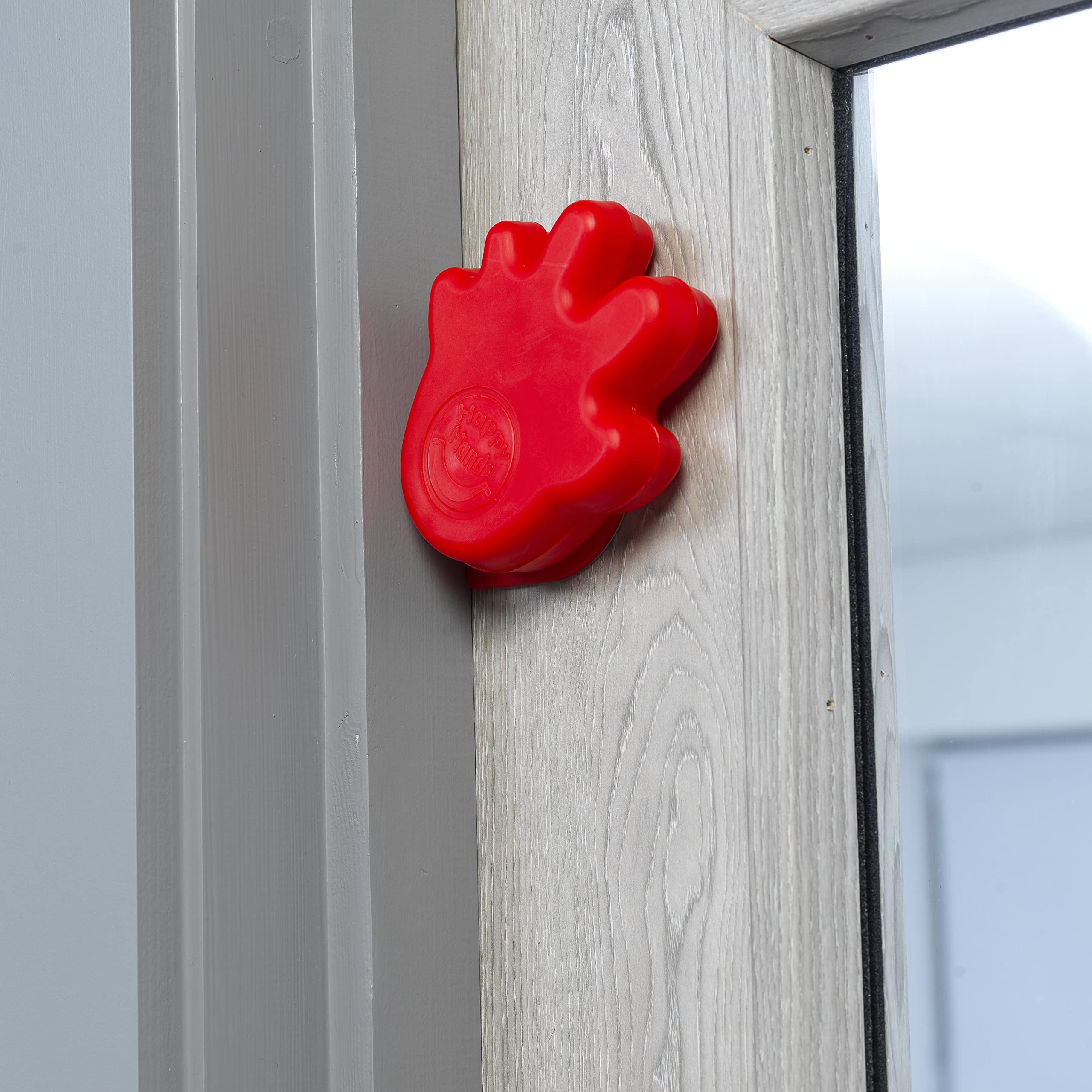 Cardea Solutions Happy Hands rotate feature prevents door slams on kids.