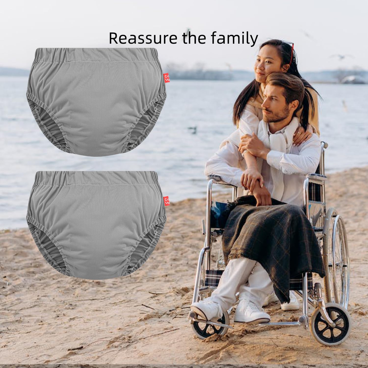 Care Yare adult diaper cover provides breathable, discreet protection.