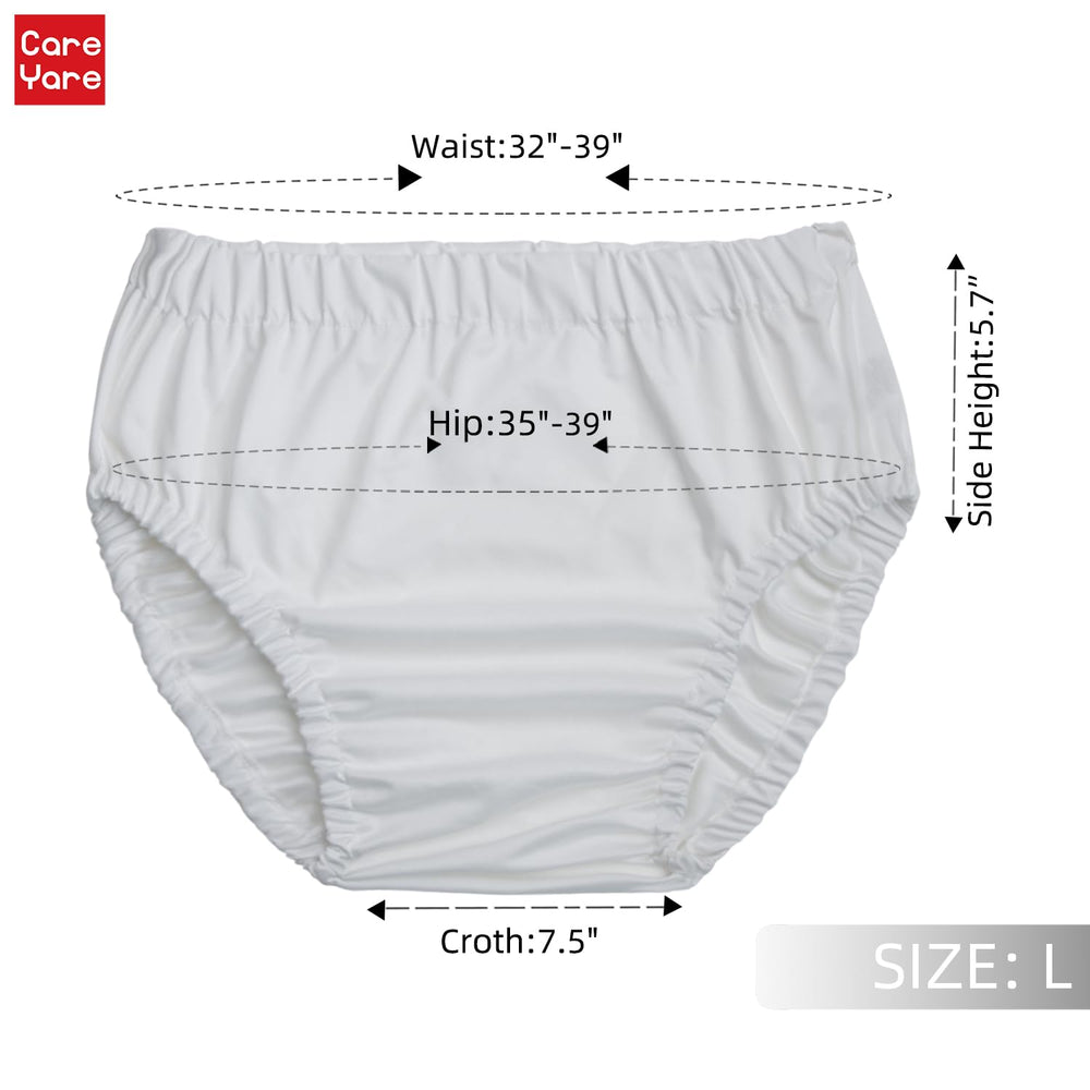 Care Yare adult plastic underwear pants offering extra leak protection.