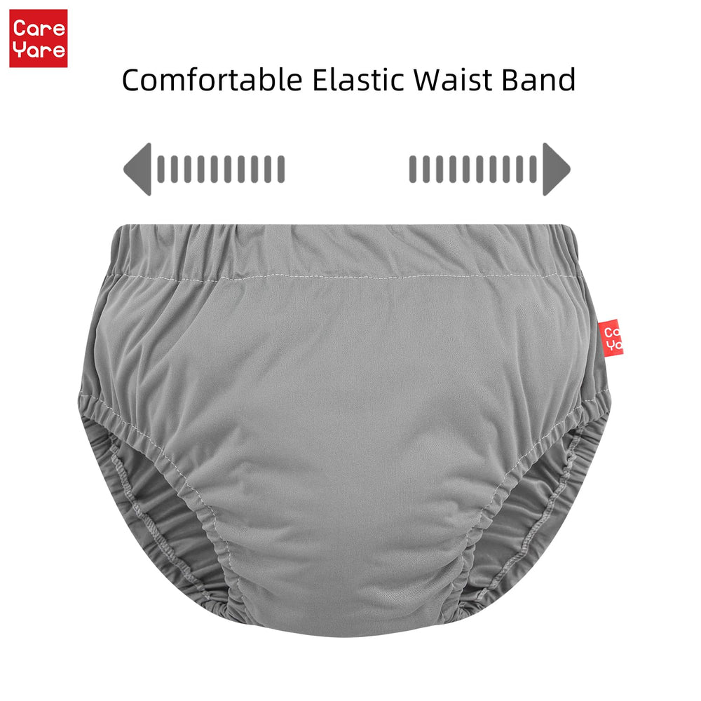 Care Yare plastic pants protect clothing and maintain comfort.
