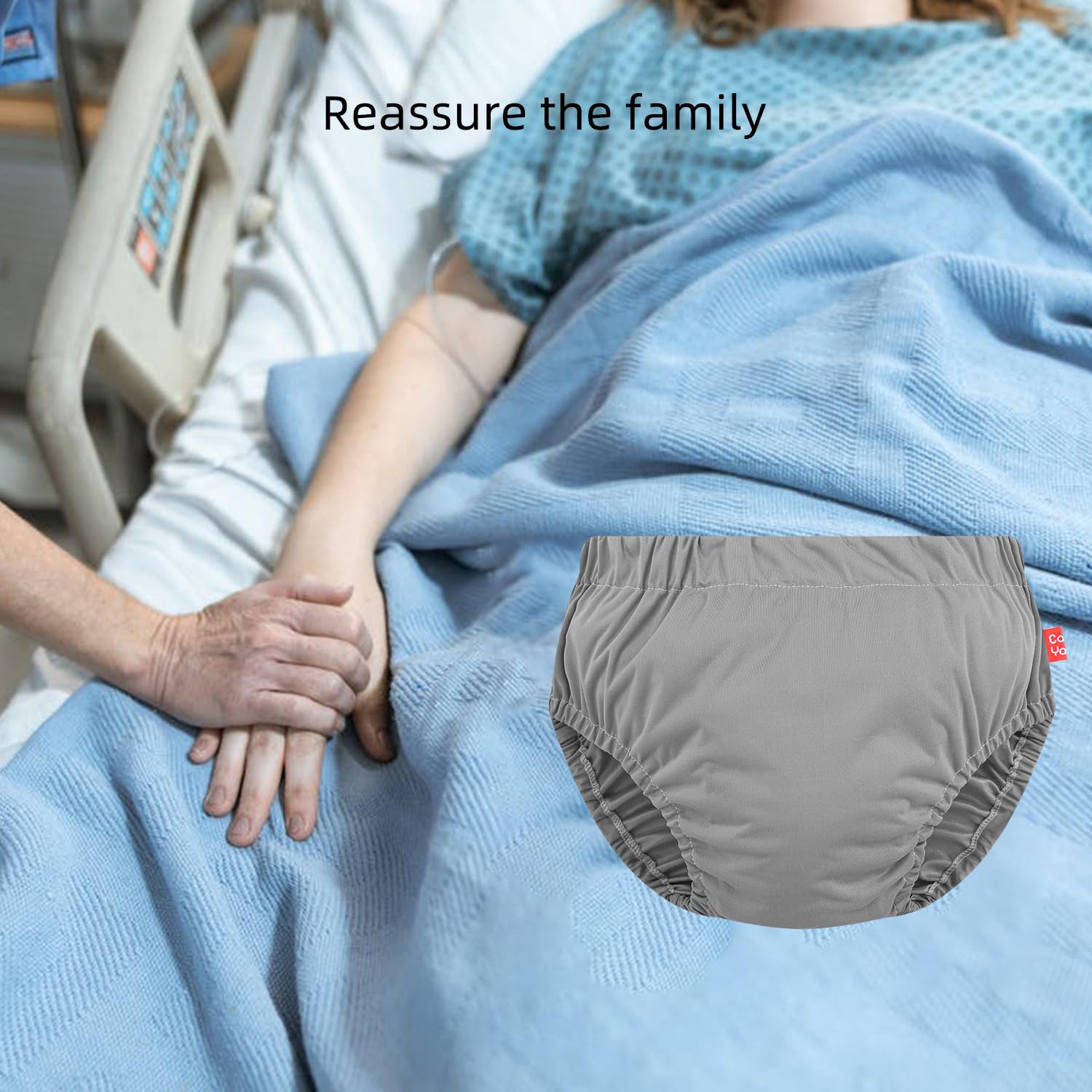 Care Yare washable incontinence underwear offers reusable protection.