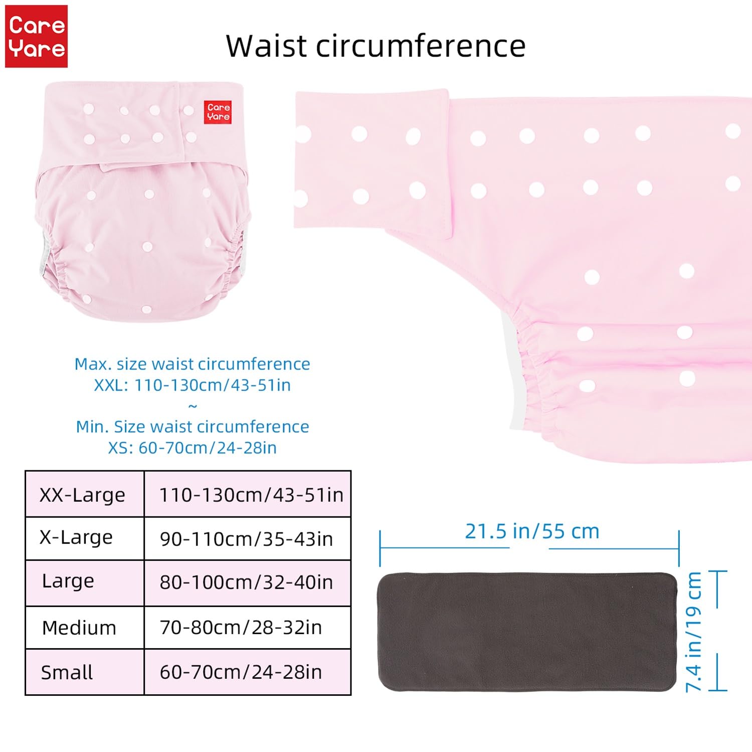 Care Yare women's fit XL demonstrates inclusive sizing and discreet styling.