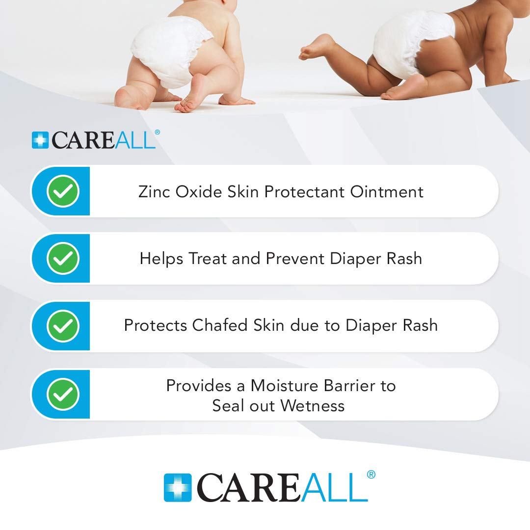 CareAll Zinc Oxide 20% skin protectant jar shown in a 3-pack front for value and protection.