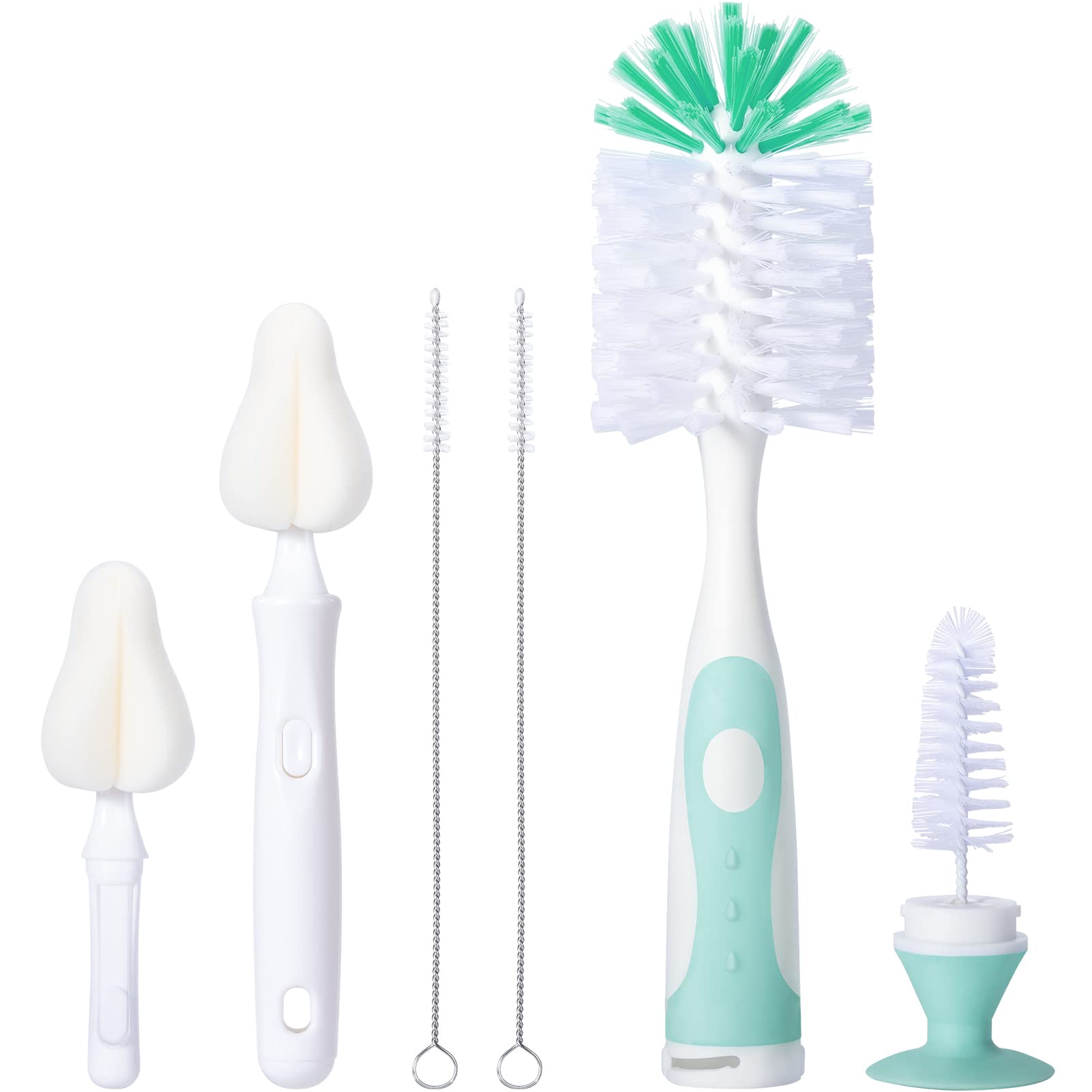 CAREBABYMORE bottle brush set displayed for versatile bottle cleaning