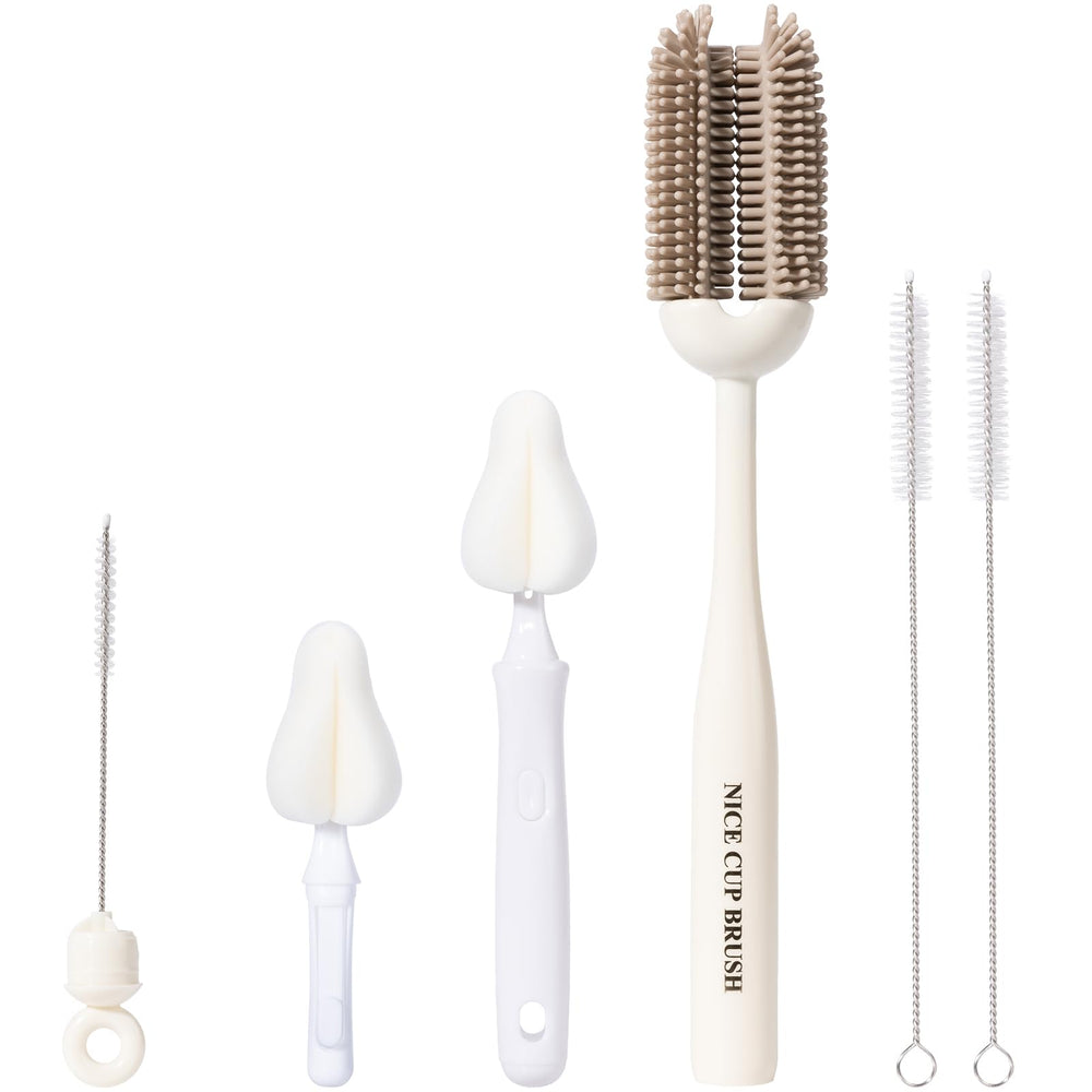 CAREBABYMORE bottle brush silicone 11.4-inch reaches bottle mouths for thorough cleaning.