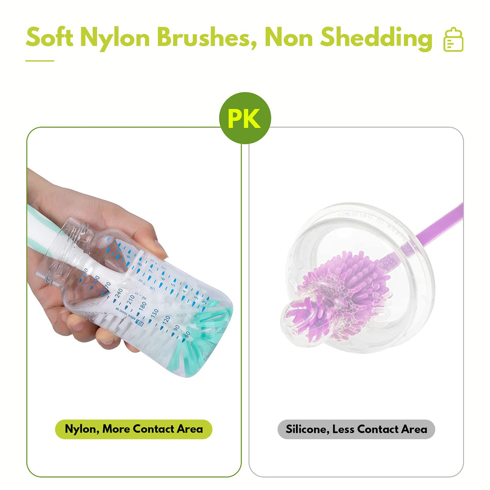CAREBABYMORE sponge nipple brush 6.5-inch for nipples and small parts