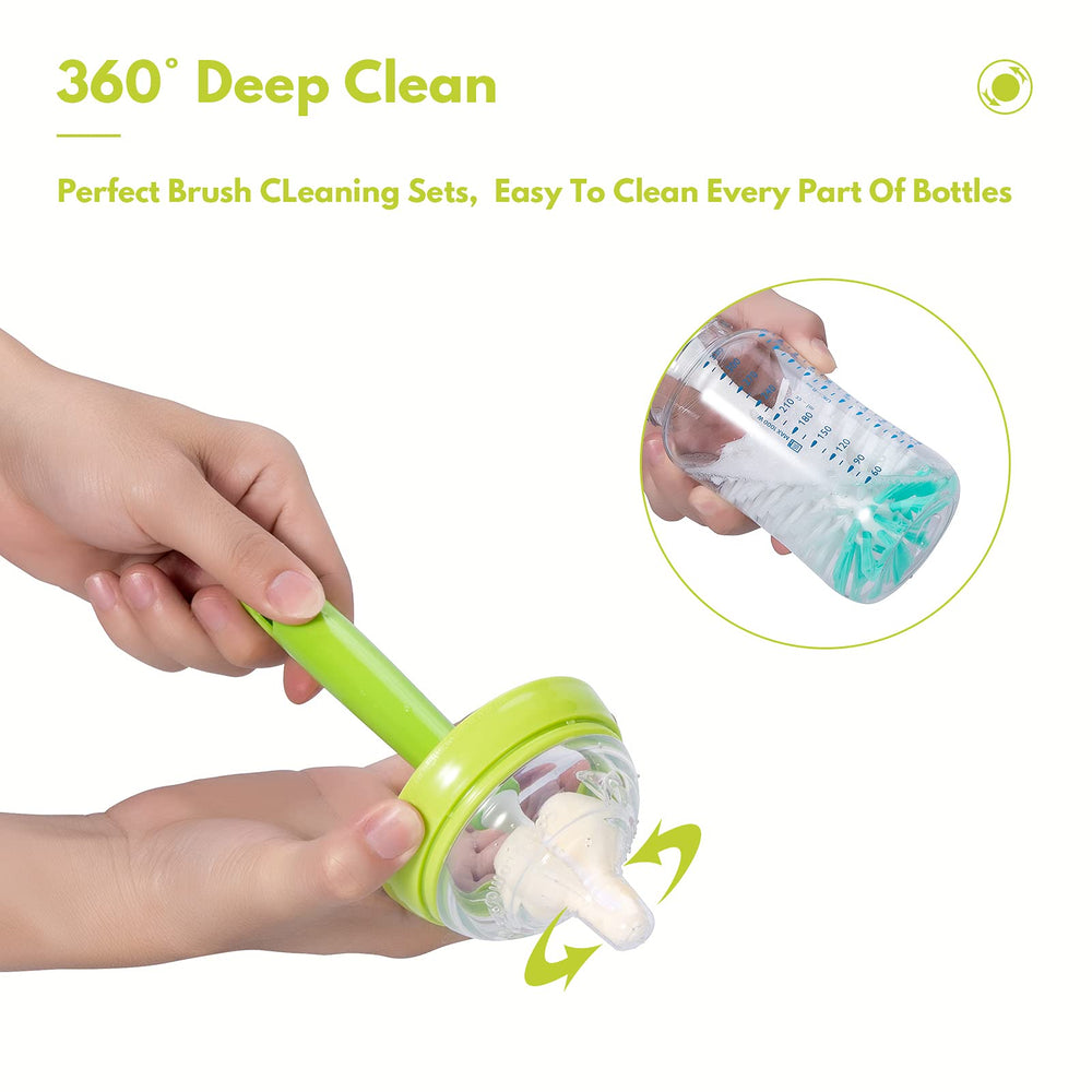 CAREBABYMORE wide-neck bottle compatibility supports versatile cleaning tasks.