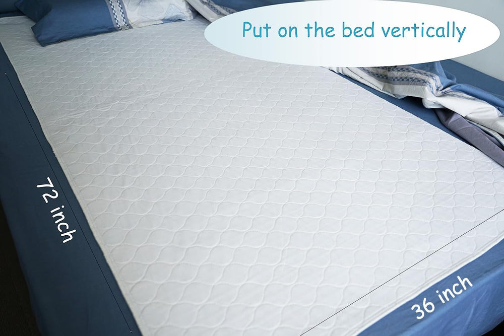 Careboree bed pad breathable cotton surface reduces noise and enhances comfort
