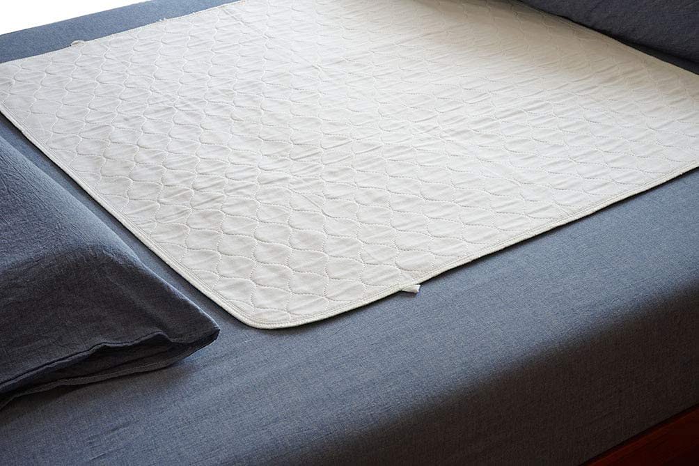 Careboree cotton top quilted underpad, 34x36, two-pack, ideal for dry bedding.