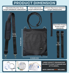 Caredgitz Catheter Bag Holder tube cover 40-inch keeps tubes organized and hidden.