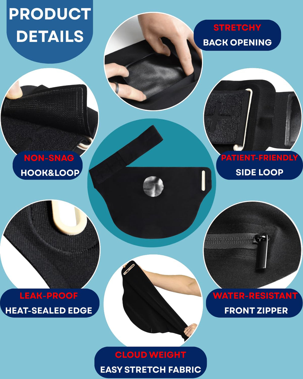 Caredgitz ostomy belt discreet wear under clothing for daily confidence