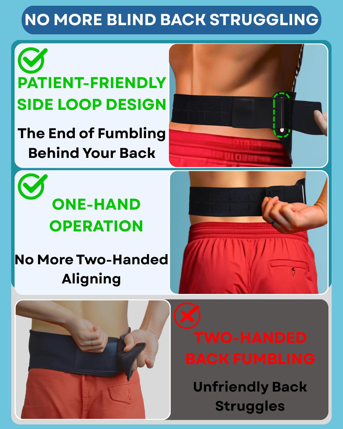 Caredgitz ostomy belt waterproof lining helps contain leaks and odor