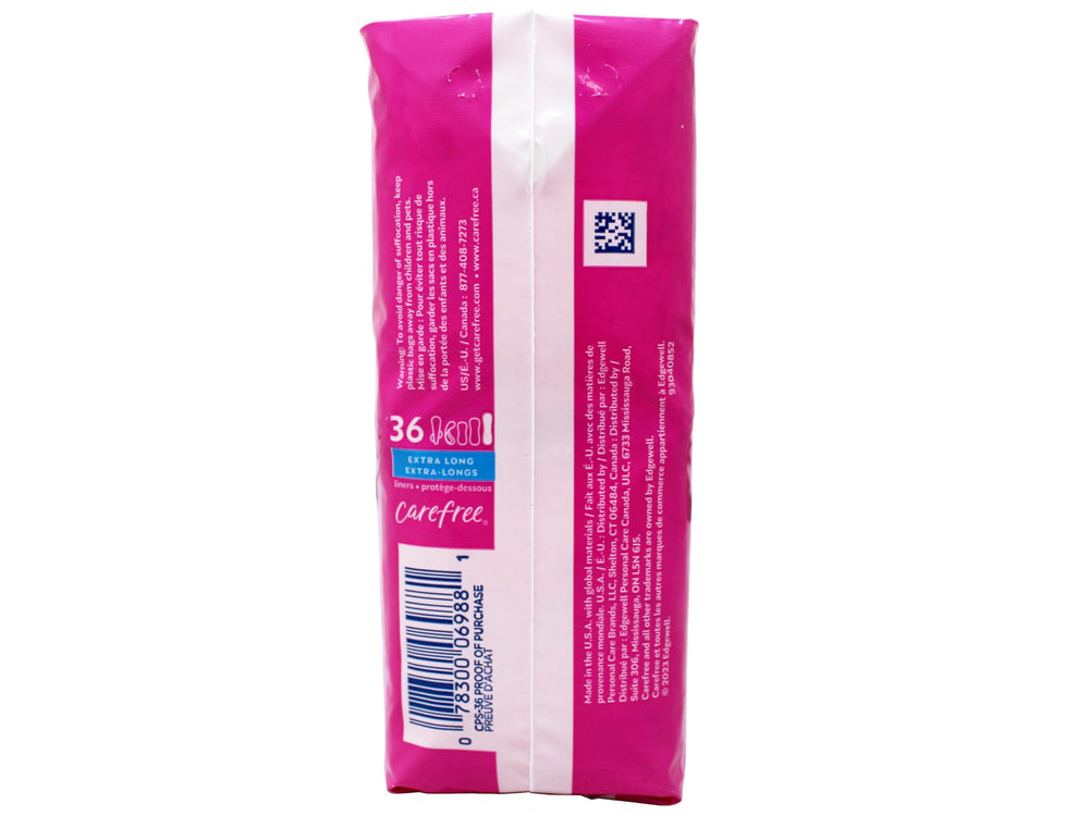 Carefree 36-count pack in pack-of-5 display emphasizes value and convenience