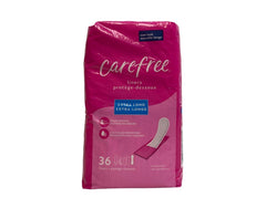 Carefree Body Shape Extra Long Unscented packaging shows a slim, discreet design for daily wear.