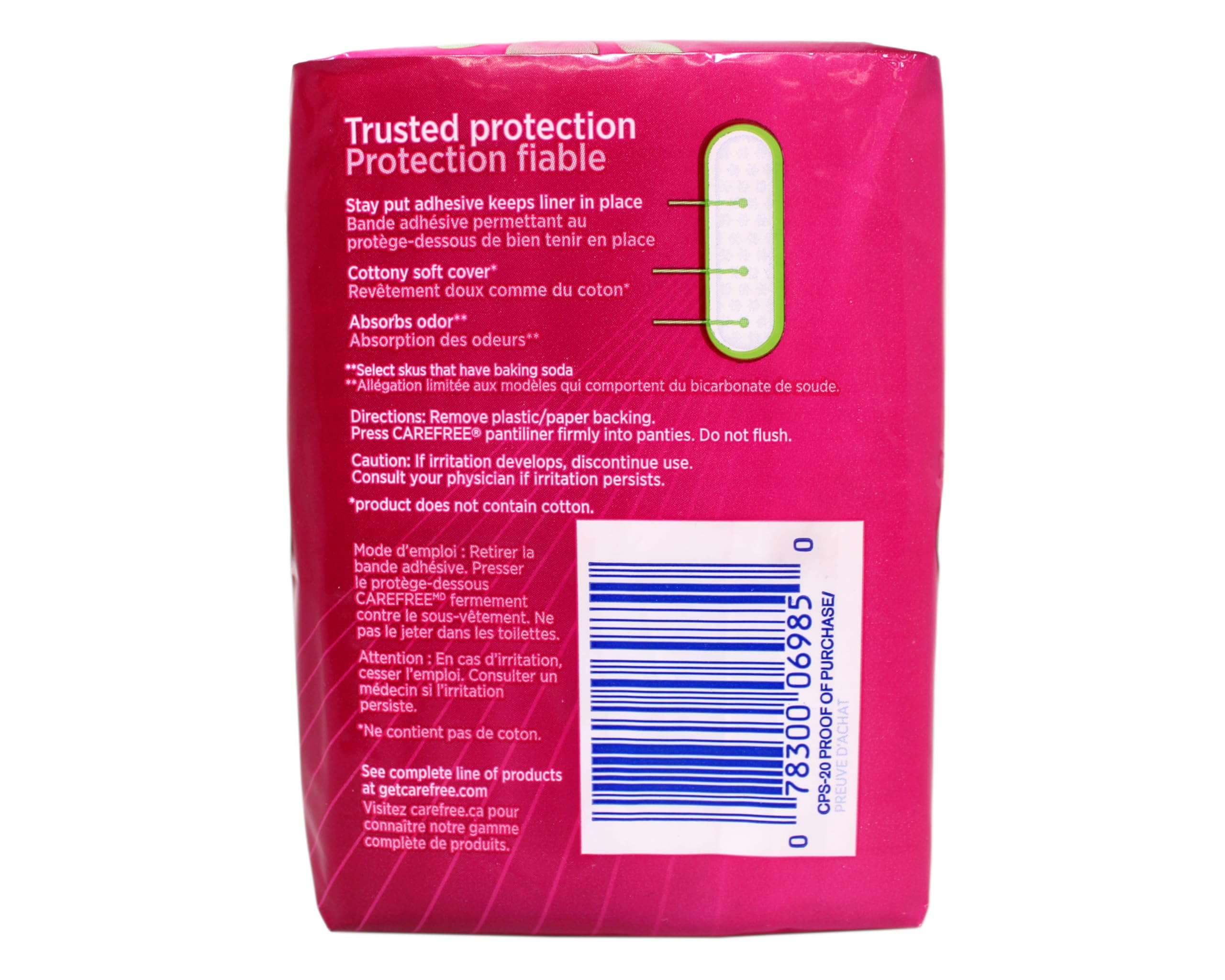 Carefree Original pantiliner features a light fresh scent for subtle cleanliness.