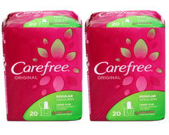 Carefree Original pantiliner packaging shown for on-the-go freshness and discreet daily use.