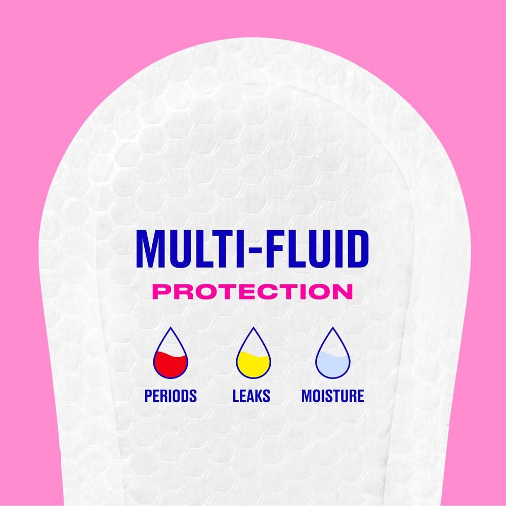 Carefree liner stays in place with discreet, thong-friendly design.