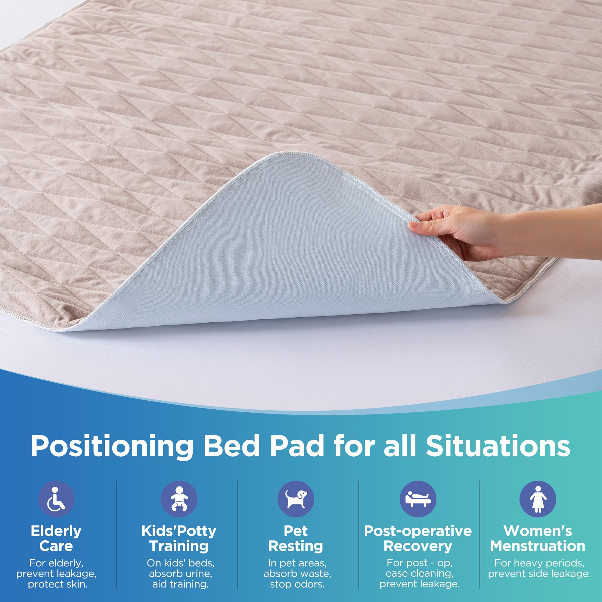 Careland underpads suitable for adults, elderly, children, and pets.