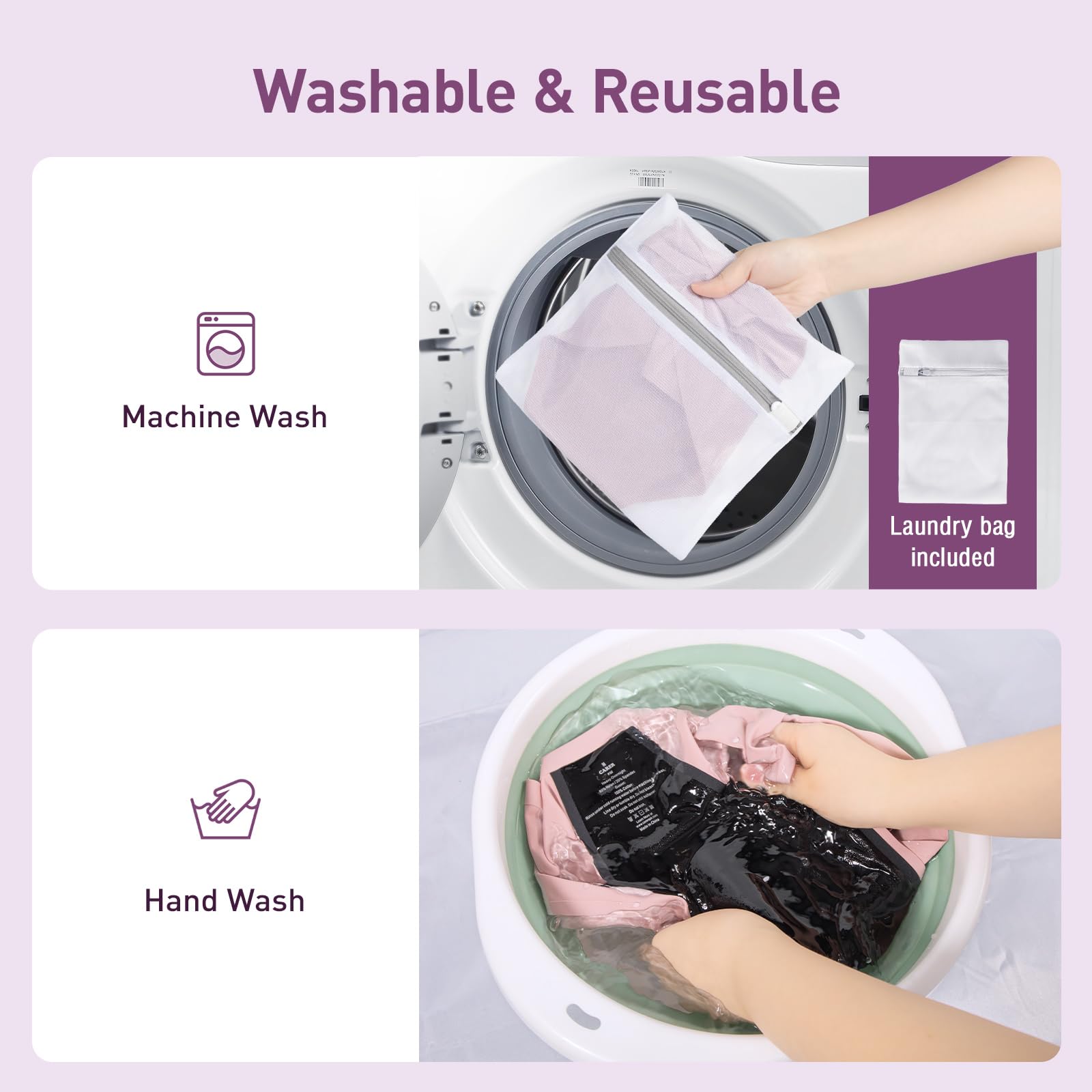 CARER 3-pack with black, pink, and purple for versatile styling