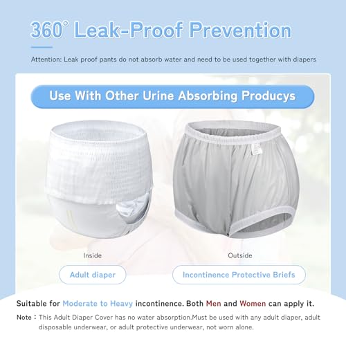 CARER diaper cover with high-elastic waist and leg bands for secure fit