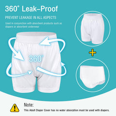 CARER diaper covers gray XL side view showing secure elastic waistband for comfortable fit