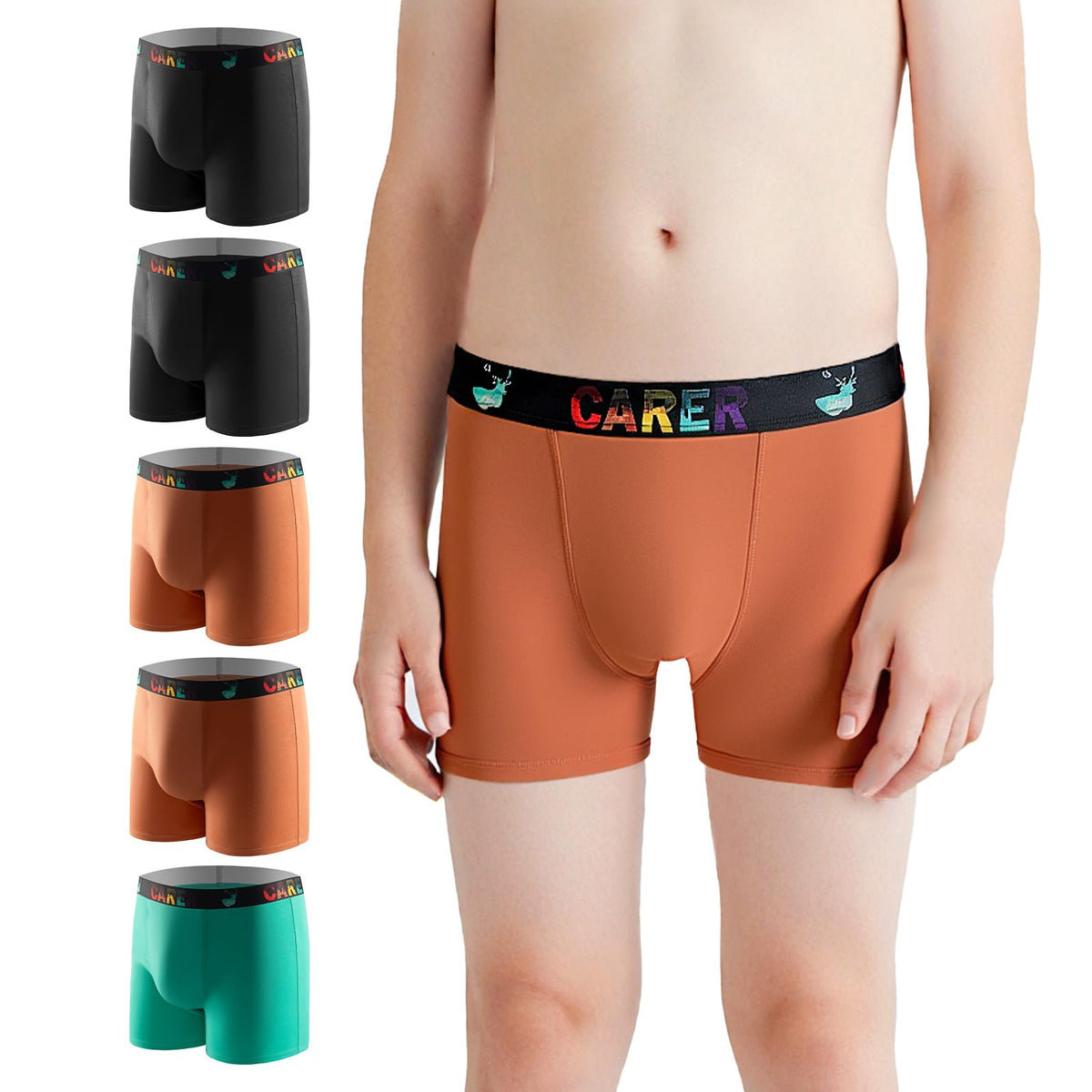 CARER boys front-absorbent-100ml brief offers discreet daytime protection.