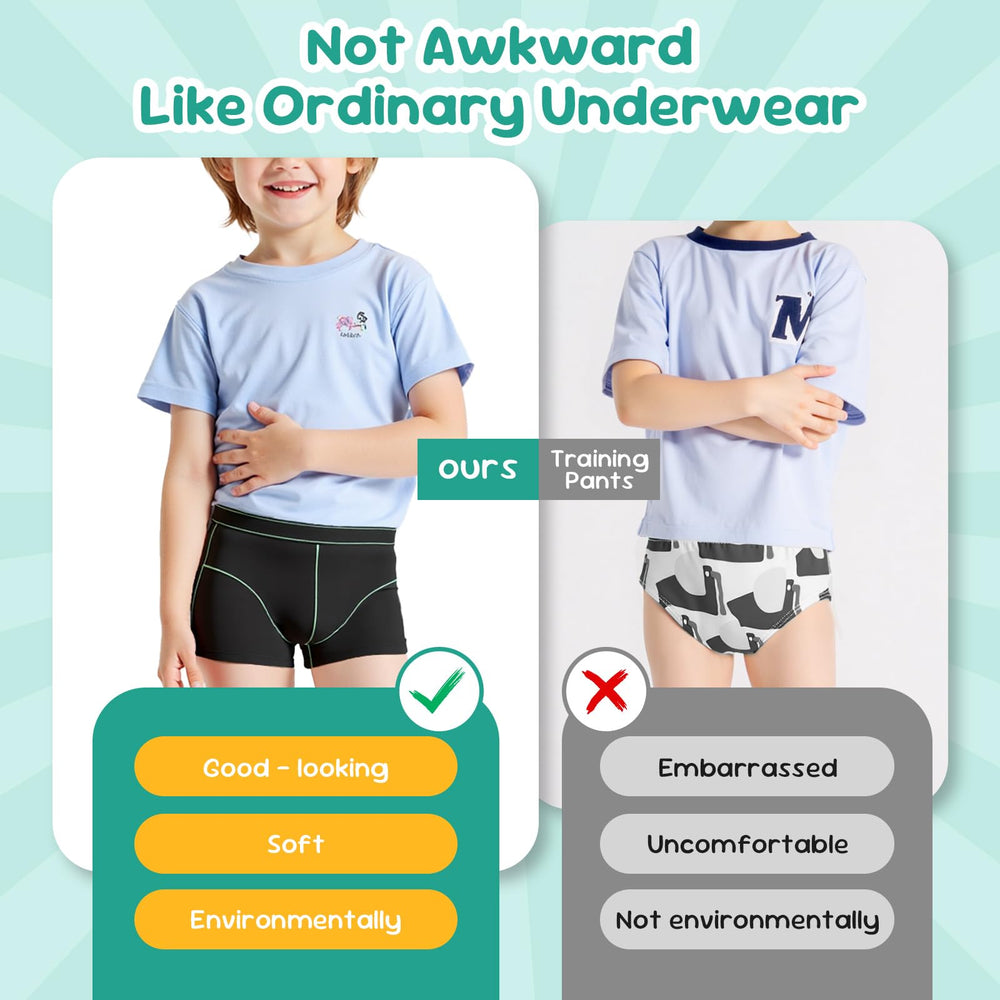 Packaging of CARER Boys Incontinence Underwear 5-pack for families on the go