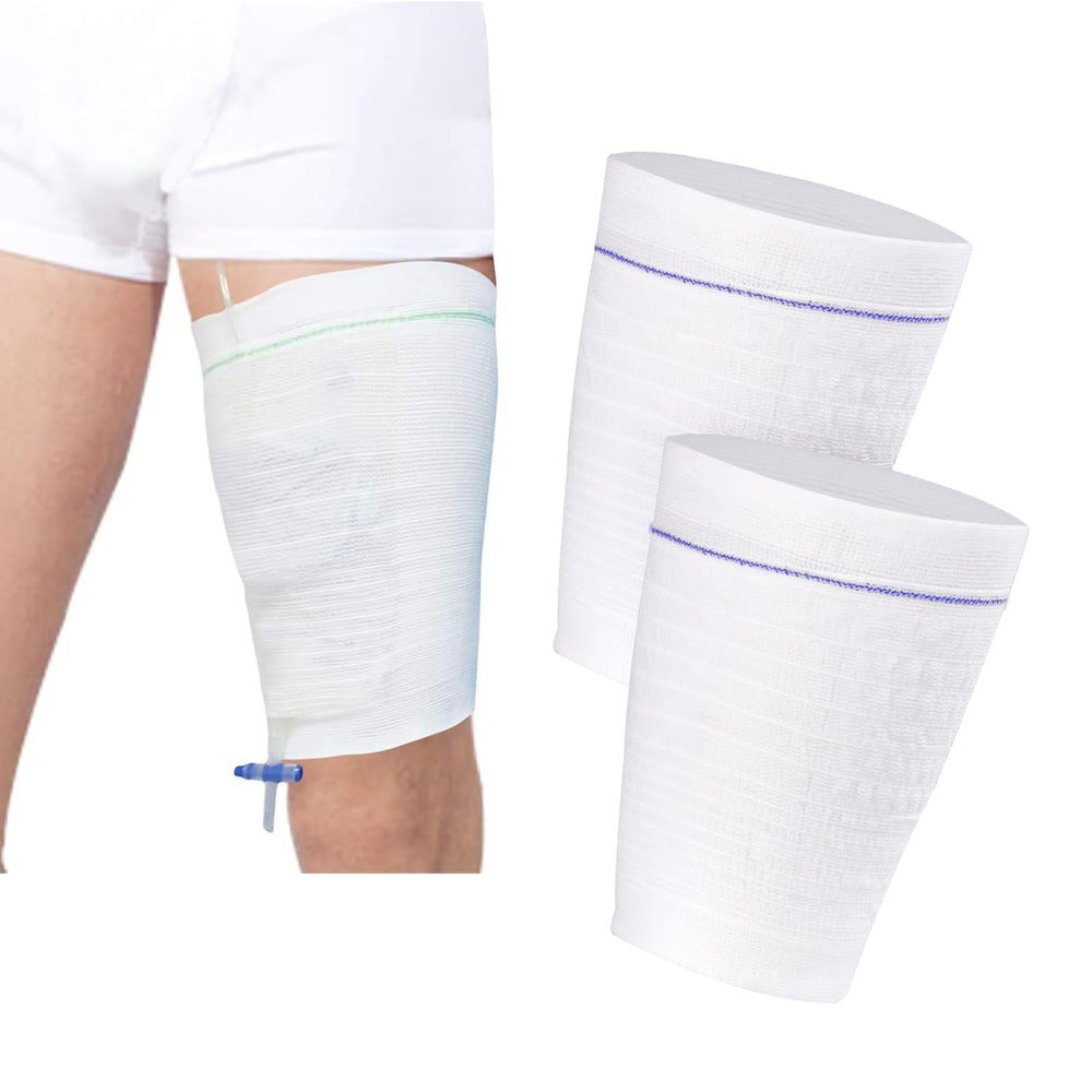 CARER leg bag holder with invisible front pocket for discreet placement