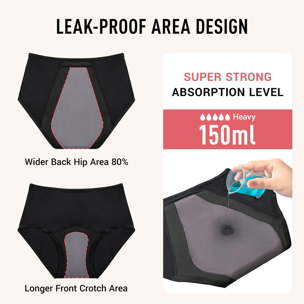 CARER Healthcare Incontinence Underwear extended four-layer pad absorbs quickly and stays dry.
