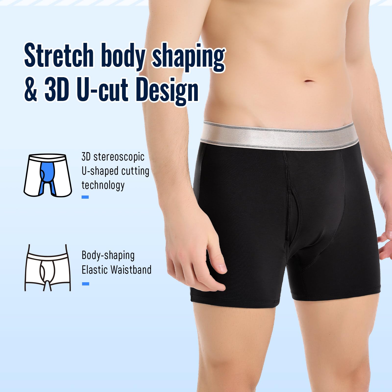 CARER underwear with extended absorption area protects thighs from leaks