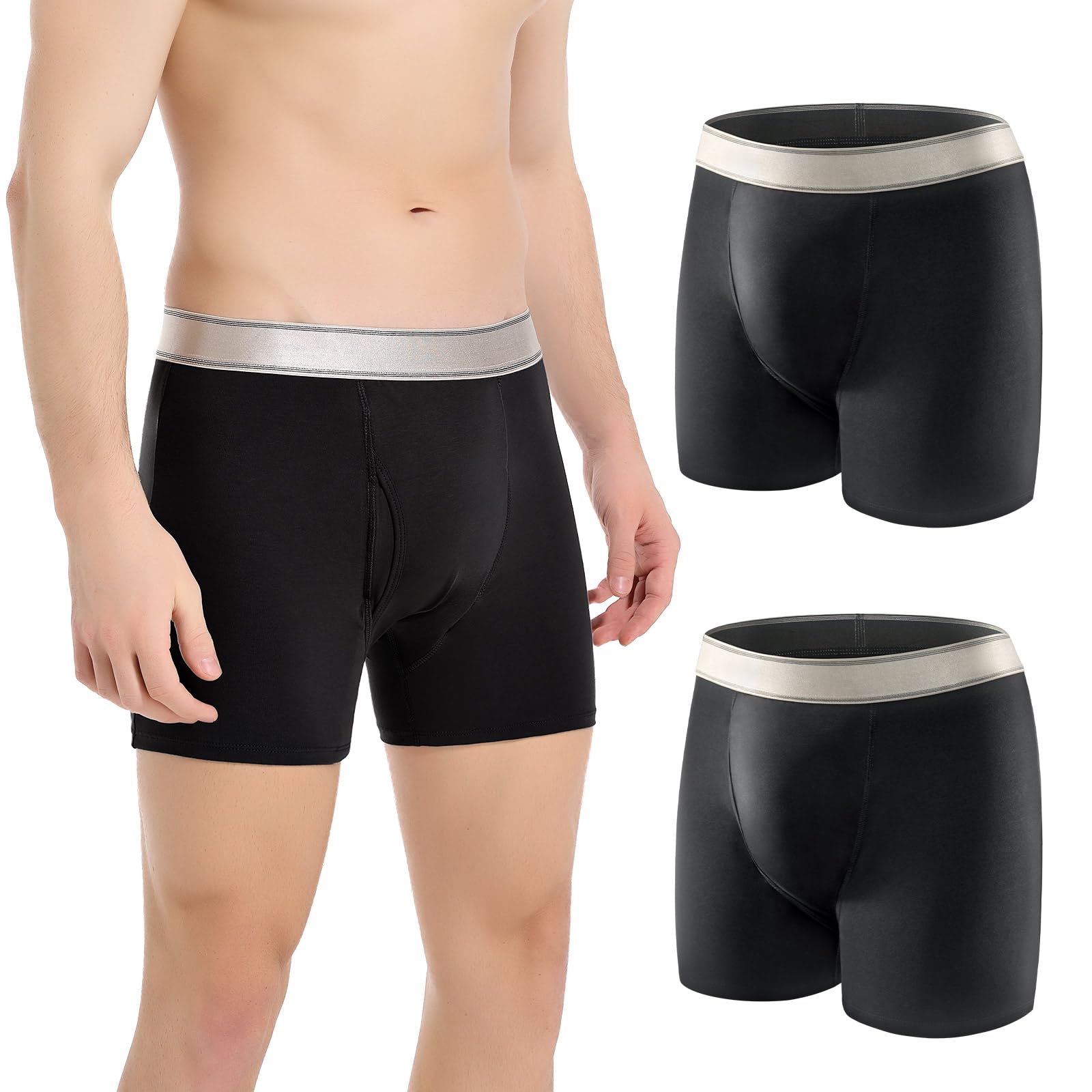 CARER Incontinence Underwear for Men with Front Fly for discreet daily protection