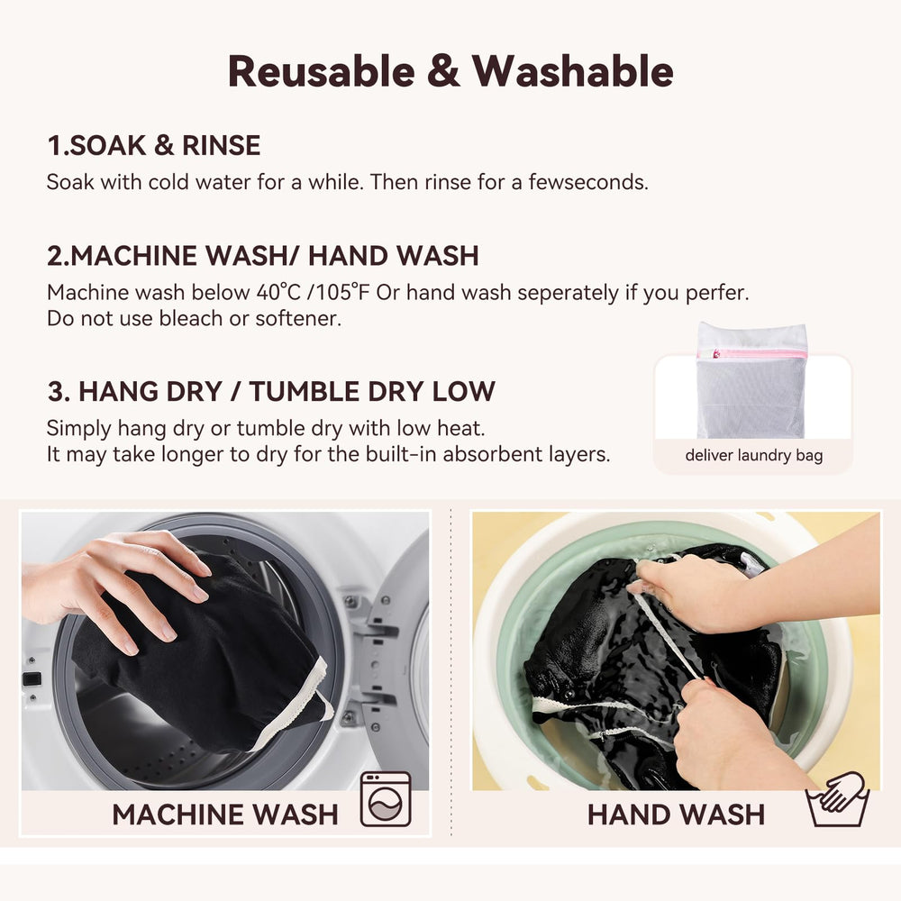CARER machine-washable design shown for easy reuse and care.