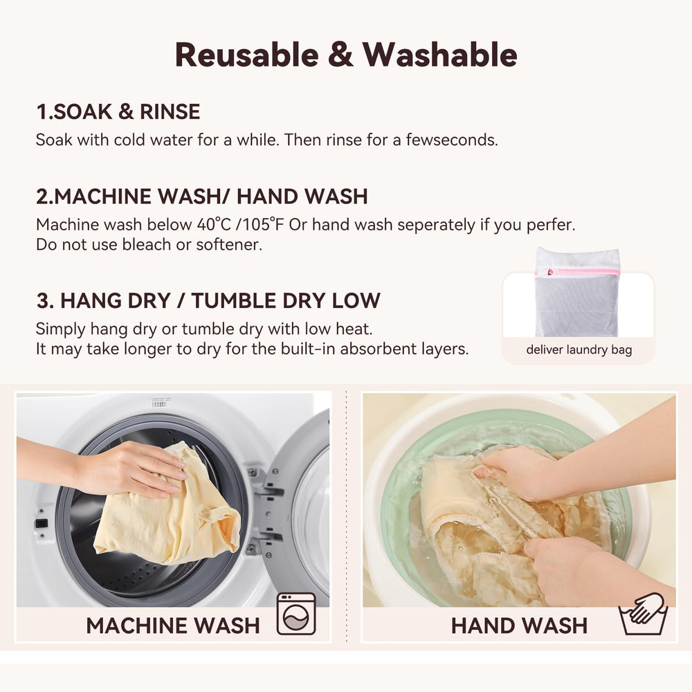 CARER care tag closeup indicates machine washable and reusable design