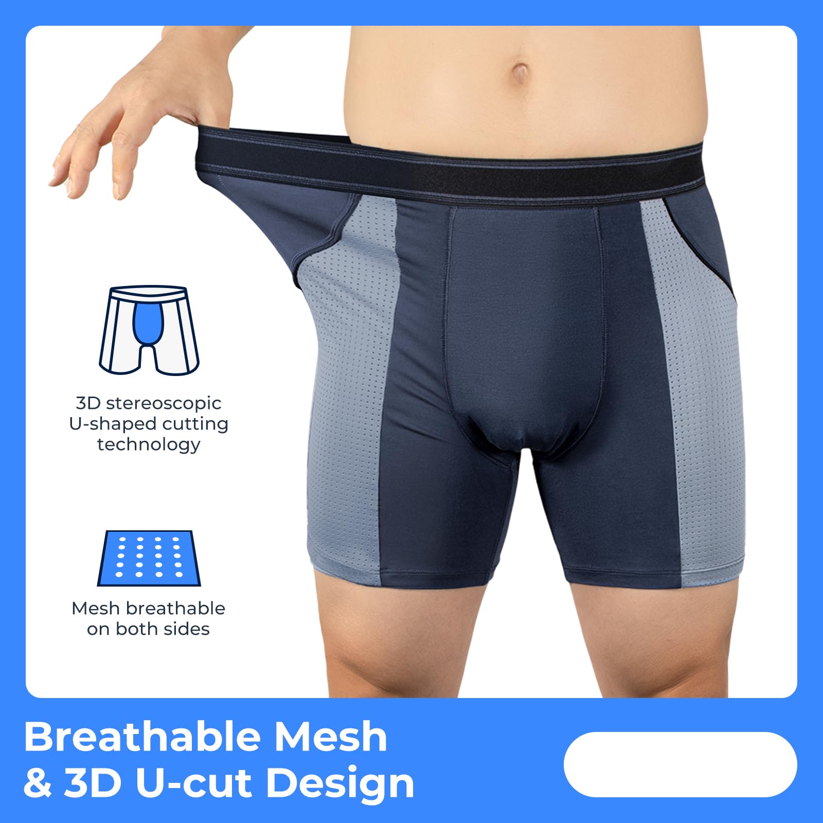 CARER men's underwear, side profile, breathable comfort for daily wear.