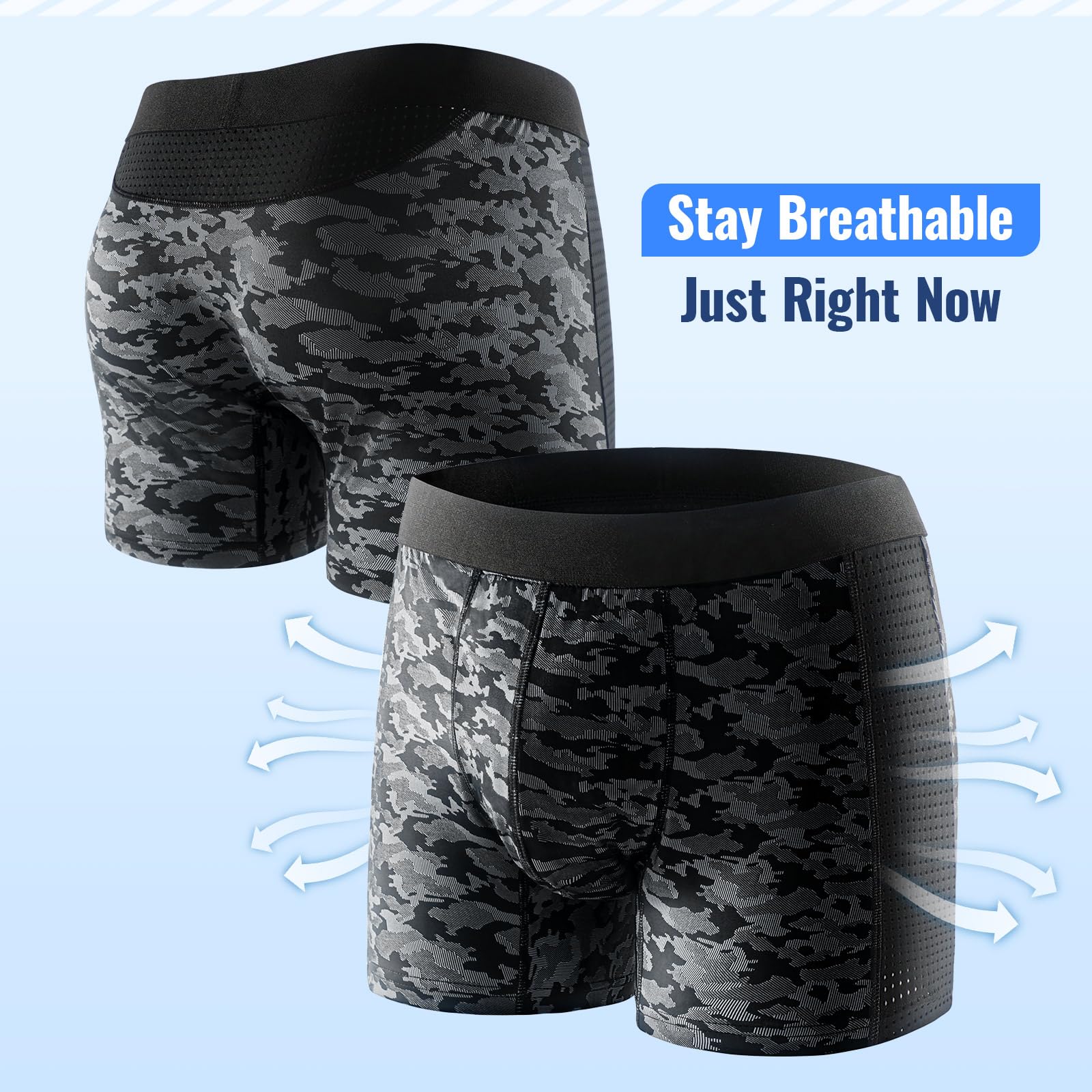 CARER Men's underwear features breathable fabric for cool, comfortable all-day wear.