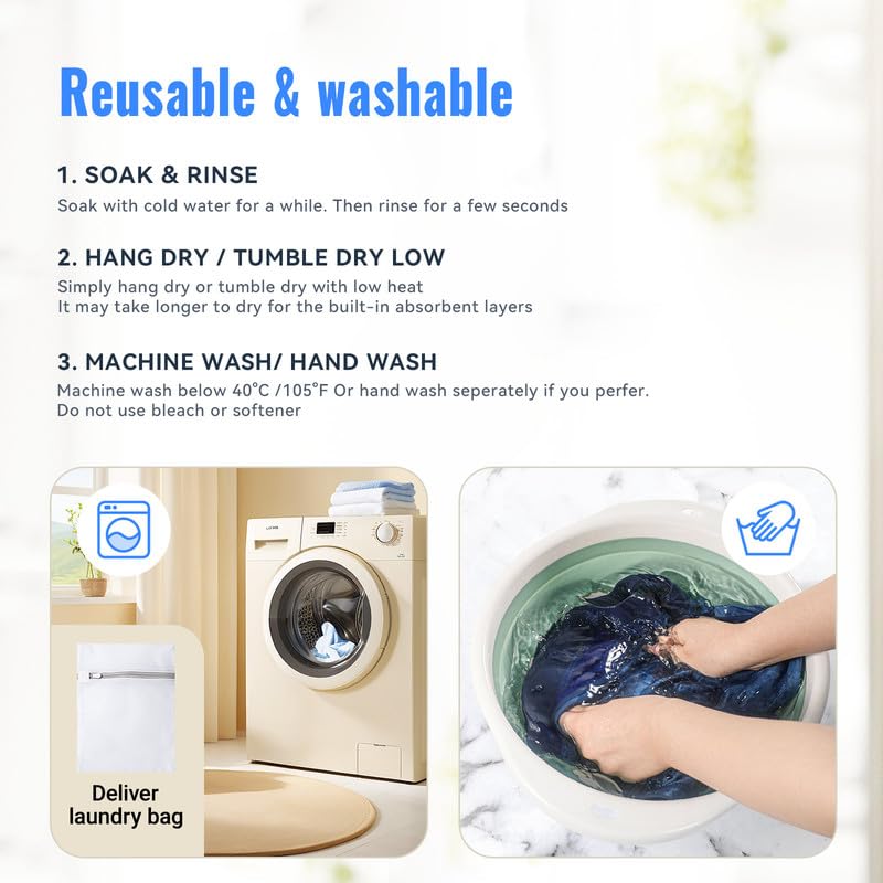 CARER leak-proof layer keeps you dry during everyday activities.