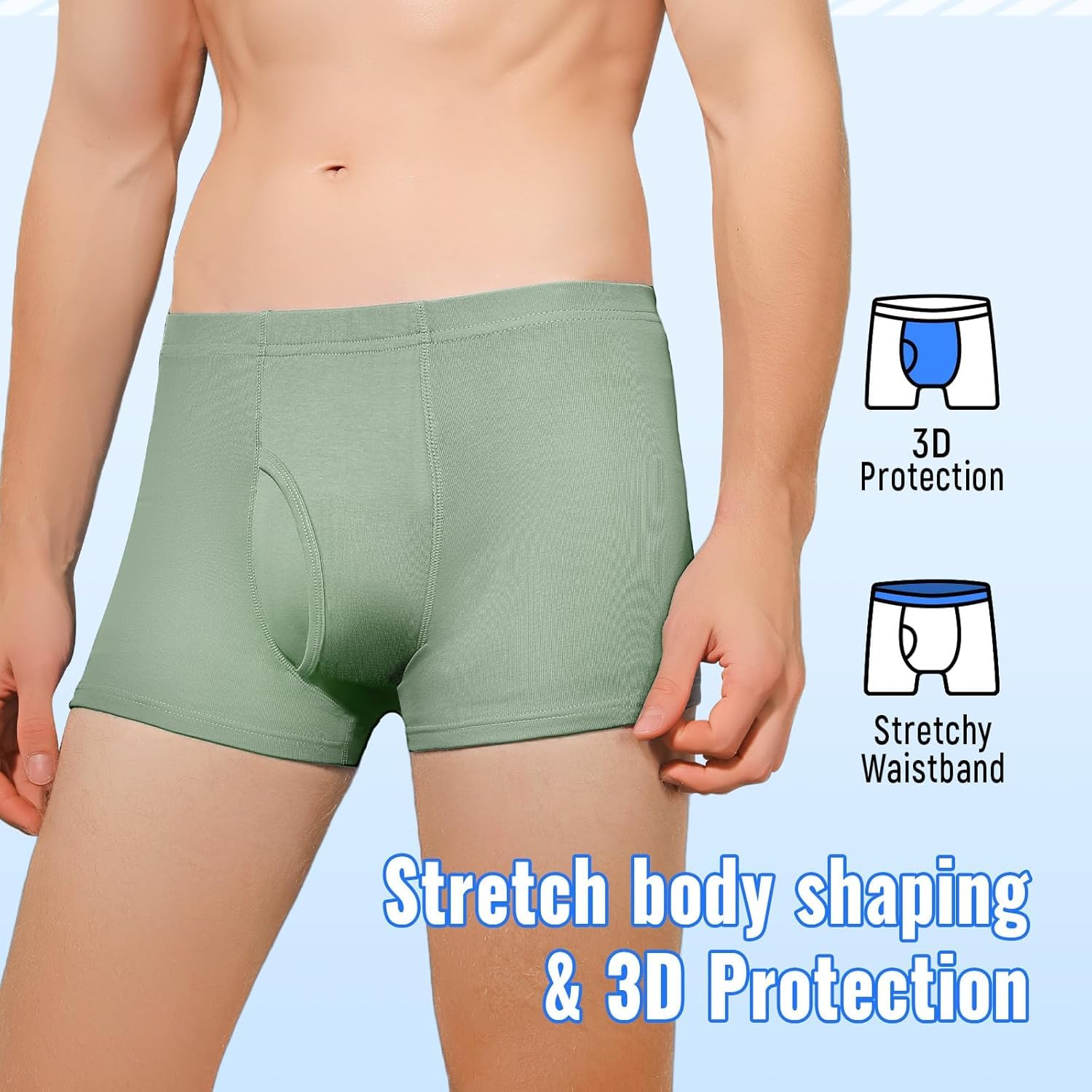 CARER incontinence underwear for men teal pack back view, extended night protection.