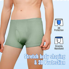 CARER incontinence underwear for men teal pack back view, extended night protection.