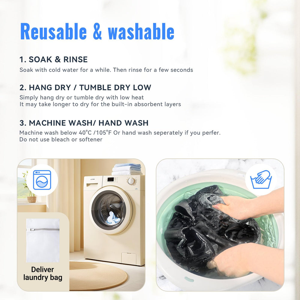 CARER washable underwear is durable and eco-friendly for repeated use.